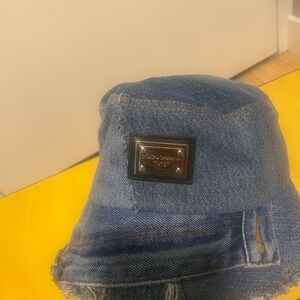 Dolce & Gabbana Blue Denim Bucket Hat